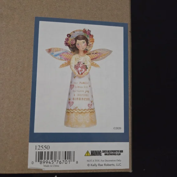 Brand New! Kelly Rae Roberts Colorful Angel Figurine w/ Heart and Floral Accents - Picture 5 of 6